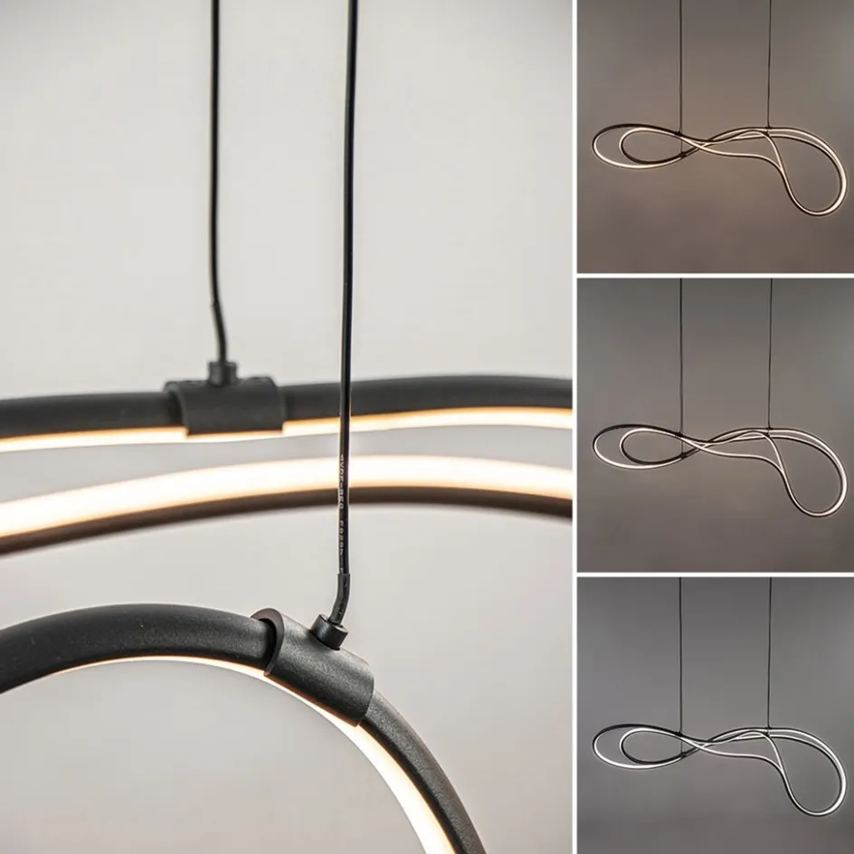 Organische LED hanglamp zwart dimbaar>Straluma Discount