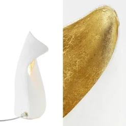 Organische tafellamp mat wit met goldleaf></noscript>Straluma Discount
