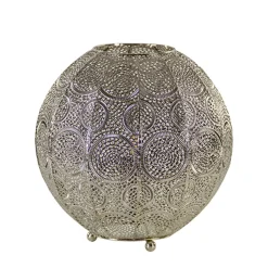 Oriental tafellamp bol oud zilver>Straluma Discount