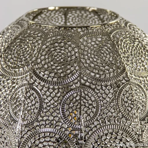 Oriental tafellamp bol oud zilver>Straluma Discount