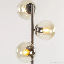 Oud zilveren vloerlamp met amber glas></noscript>Straluma Best