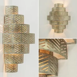 Oud zilveren wandlamp metaal excl snoer></noscript>Straluma Hot