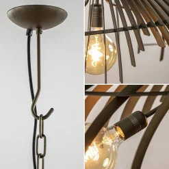 Ovale design hanglamp metaal platinum><noscript><img width=