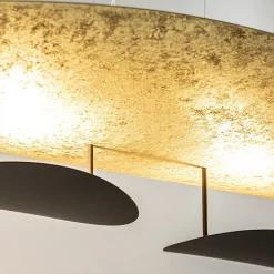 Ovale design LED hanglamp goldleaf met zwart></noscript>Straluma Best