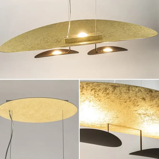 Ovale design LED hanglamp goldleaf met zwart>Straluma Best