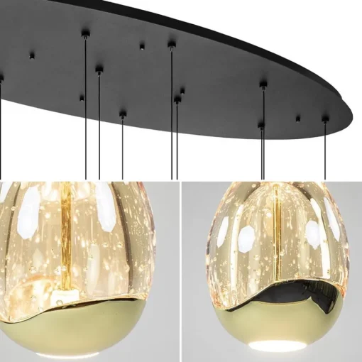 Ovale 12-lichts LED hanglamp Golden Egg>Straluma Discount