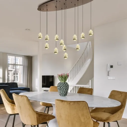 Ovale 12-lichts LED hanglamp Golden Egg>Straluma Discount