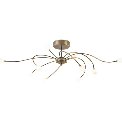 Ovale plafondlamp brons inclusief LED dim to warm>Straluma Hot