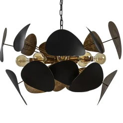 Ovale videlamp textured black met ambachtelijk brons>Straluma Best