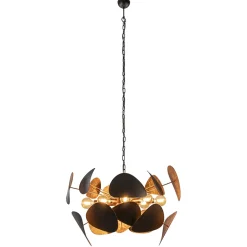 Ovale videlamp textured black met ambachtelijk brons>Straluma Best