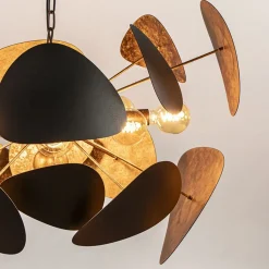 Ovale videlamp textured black met ambachtelijk brons><noscript><img width=