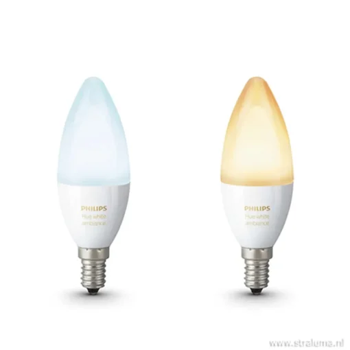 Philips Hue 4w e14 kaars 2-pack white ambiance>Straluma Online