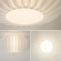 Plafondlamp Arena 40cm zwart/kap wit></noscript>Straluma Discount