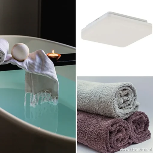 Plafondlamp Basic Square 26cm wit>Straluma Best
