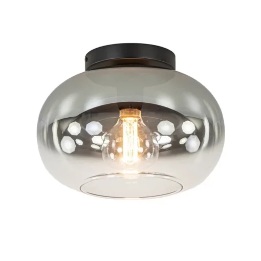 Plafondlamp Bellini zwart/smoke gradient glas>Straluma Online