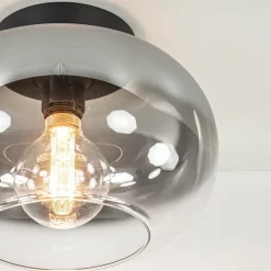 Plafondlamp Bellini zwart/smoke gradient glas></noscript>Straluma Online