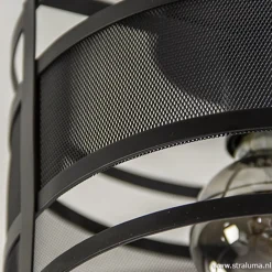 Plafondlamp cilinder gaas zwart></noscript>Straluma New