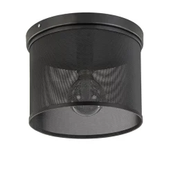 Plafondlamp cilinder gaas zwart 30cm>Straluma Discount