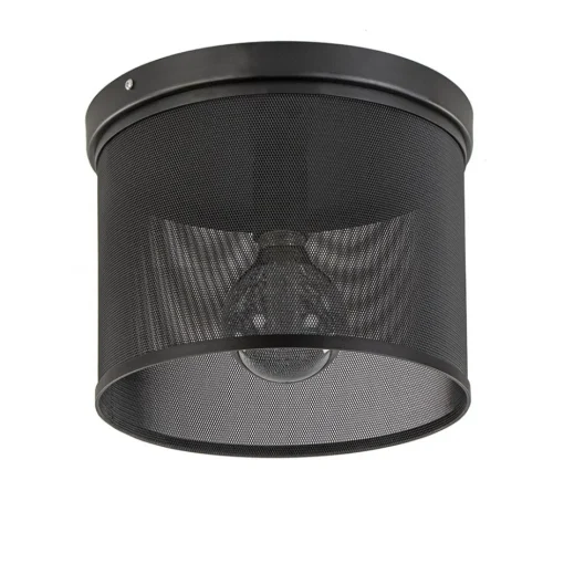 Plafondlamp cilinder gaas zwart 30cm>Straluma Discount