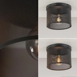 Plafondlamp cilinder gaas zwart 30cm></noscript>Straluma Discount