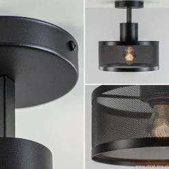 Plafondlamp cilinder geperforeerd zwart></noscript>Straluma Best