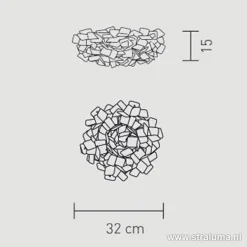 Plafondlamp Clizia 32cm fumé></noscript>Straluma Online