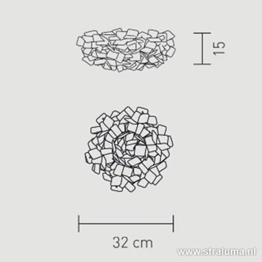 Plafondlamp Clizia 32cm fumé>Straluma Online