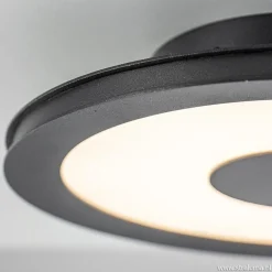 **Plafondlamp disc 26cm zwart 3-step dim></noscript>Straluma Outlet