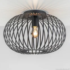 Plafondlamp donut draad zwart 40cm>Straluma Best