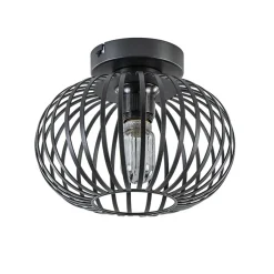 Plafondlamp donut klein draad zwart 25cm>Straluma