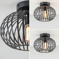 Plafondlamp donut klein draad zwart 25cm></noscript>Straluma