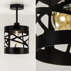 Plafondlamp Frez zwart metaal></noscript>Straluma Hot