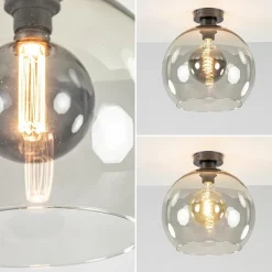 Plafondlamp globe smoke glas 30cm></noscript>Straluma Discount