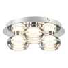 Plafondlamp 3-L chroom/smoke 3-step dim.>Straluma Best