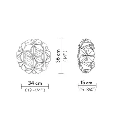 Plafondlamp La Vie amber 36cm></noscript>Straluma New