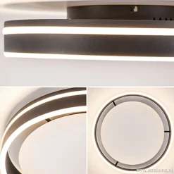 Plafondlamp Led Cirkel zwart/wit></noscript>Straluma
