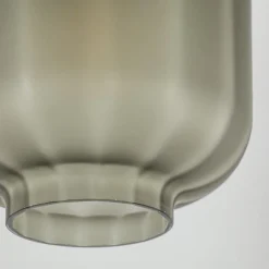 Plafondlamp Lett zwart + smoke glas 20cm></noscript>Straluma New