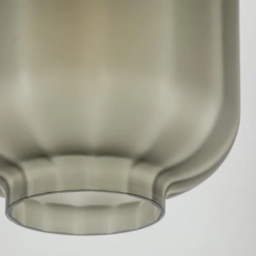 Plafondlamp Lett zwart + smoke glas 20cm>Straluma New