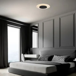 Plafondlamp Lido zwart 36cm indirect></noscript>Straluma Outlet