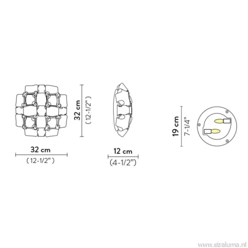 Plafondlamp Mida multicolor 32cm>Straluma Online