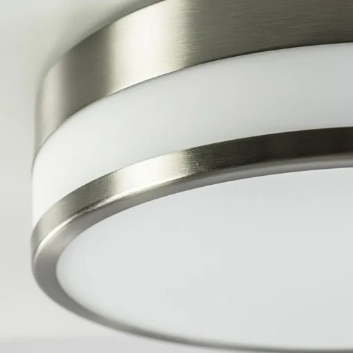 Plafondlamp nikkel/glas IP44 3-step dim.>Straluma Clearance