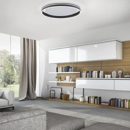 Plafondlamp Q-Vito 59 zwart smart+remote>Straluma Hot