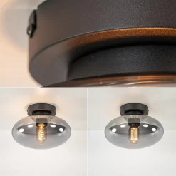 Plafondlamp Reflexion zwart+smoke glas></noscript>Straluma Hot
