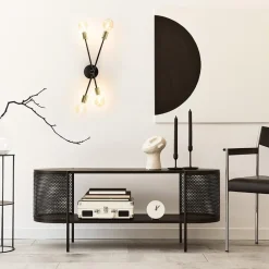 Plafondlamp Sticks 4L zwart/goud excl. e27 l.b.></noscript>Straluma Sale