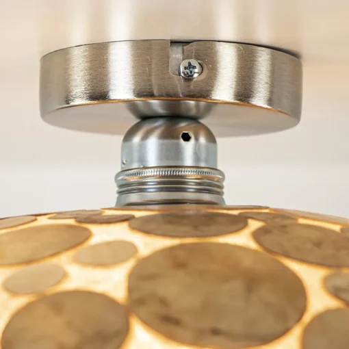 Plafondlamp Ufo goud schelpen 40cm>Straluma Best