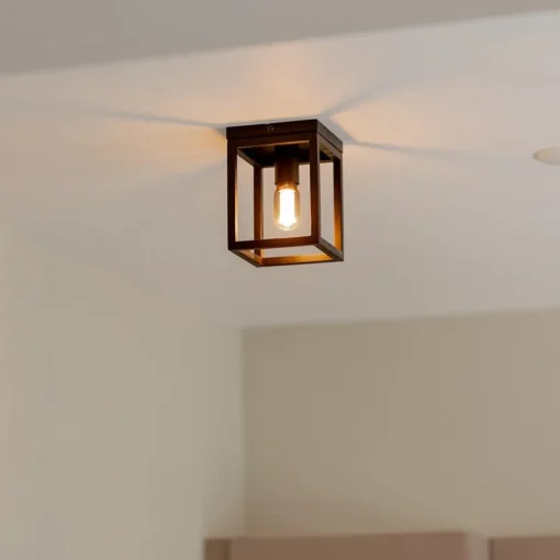 Plafondlamp vierkant frame klein zwart>Straluma Clearance