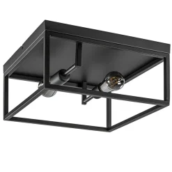 Plafondlamp vierkant zwart open frame>Straluma Best