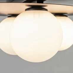 Plafondlamp zwart met 3 witte bollen></noscript>Straluma