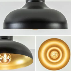 Plafondlamp zwart met gouden binnenkant></noscript>Straluma Discount