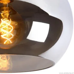 Plafondlamp zwart met smoke glas></noscript>Straluma Clearance